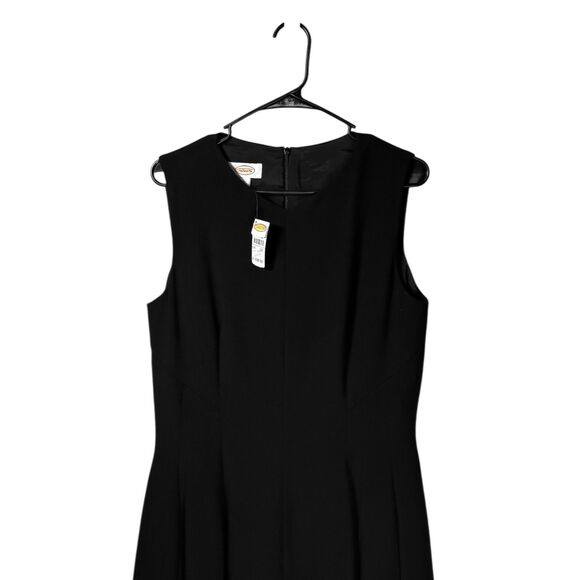Talbots Women's Dress Black Stretch Sleeveless Pleated Formal Midi Size 10 NWT - Picture 4 of 8